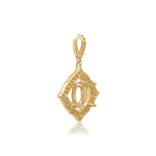 ITI NYC Oval Cluster Pendant in 14K Gold (6.00 x 4.00 mm - 11.00 x 9.00 mm)