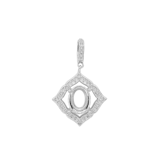 ITI NYC Oval Cluster Pendant in Sterling Silver (6.00 x 4.00 mm - 11.00 x 9.00 mm)