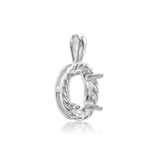 ITI NYC Oval Fancy Pendant in Sterling Silver (6.00 x 4.00 mm - 12.00 x 10.00 mm)