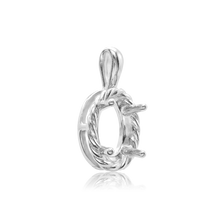 Load image into Gallery viewer, ITI NYC Oval Fancy Pendant in Sterling Silver (6.00 x 4.00 mm - 12.00 x 10.00 mm)
