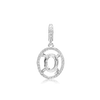 ITI NYC Oval Four Prong Halo Pendant in Sterling Silver (6.00 x 4.00 mm - 12.00 x 10.00 mm)