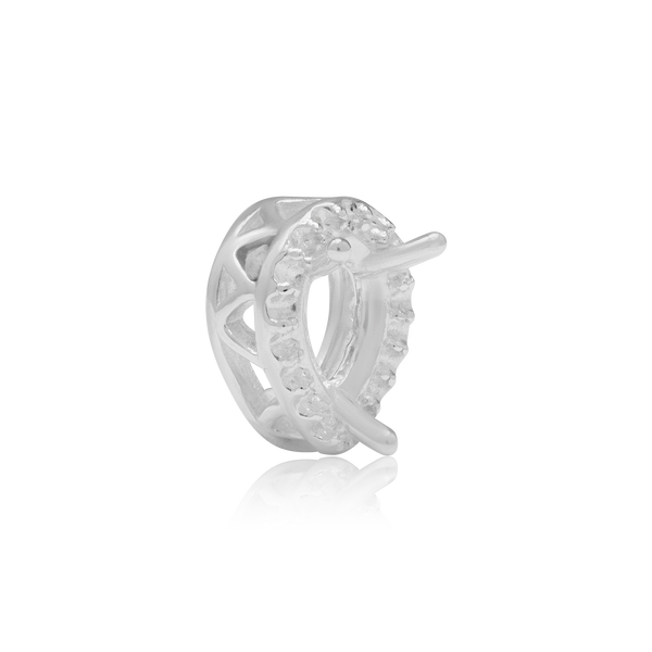 ITI NYC Pear Shape Three Prong Double Halo Pendant in Sterling Silver (6.00 x 4.00 mm - 12.00 x 8.00 mm)