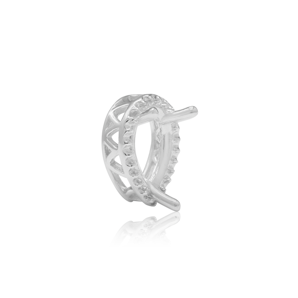 ITI NYC Pear Shape Three Prong Double Halo Pendant in Sterling Silver (6.00 x 4.00 mm - 12.00 x 8.00 mm)