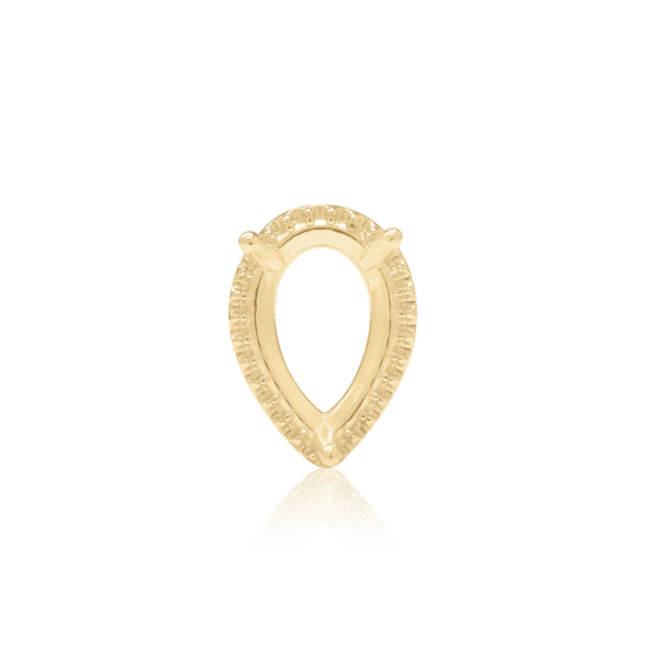 ITI NYC Pear Shape Three Prong Double Halo Pendant in 14K Gold (6.00 x 4.00 mm - 12.00 x 8.00 mm)