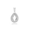 ITI NYC Pear Shape Fancy Pendant in Sterling Silver (6.00 x 4.00 mm - 12.00 x 8.00 mm)