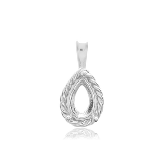ITI NYC Pear Shape Fancy Pendant in Sterling Silver (6.00 x 4.00 mm - 12.00 x 8.00 mm)