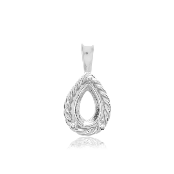 ITI NYC Pear Shape Fancy Pendant in Sterling Silver (6.00 x 4.00 mm - 12.00 x 8.00 mm)