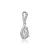 ITI NYC Pear Shape Three Prong Halo Pendant in Sterling Silver (6.00 x 4.00 mm - 12.00 x  8.00 mm)