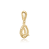 ITI NYC Pear Shape Three Prong Halo Pendant in 14K Gold (6.00 x 4.00 mm - 12.00 x  8.00 mm)