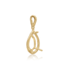 ITI NYC Pear Shape Three Prong Halo Pendant in 14K Gold (6.00 x 4.00 mm - 12.00 x  8.00 mm)