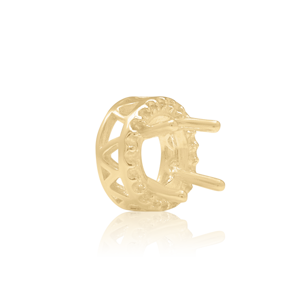 ITI NYC Round Four Prong Double Halo in 14K Gold (3.00 mm - 12.20 mm)
