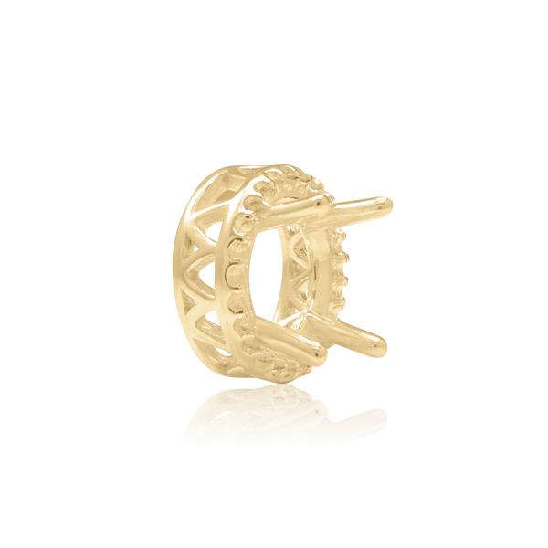 ITI NYC Round Four Prong Double Halo in 14K Gold (3.00 mm - 12.20 mm)