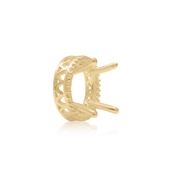 ITI NYC Round Four Prong Double Halo in 14K Gold (3.00 mm - 12.20 mm)