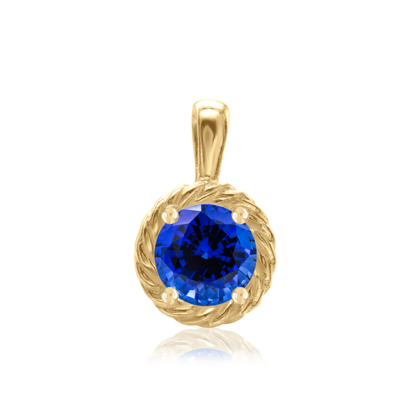 ITI NYC Round Rope Pendant in 14K Gold (4.00 mm - 12.00 mm)