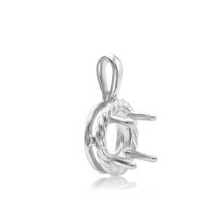 ITI NYC Round Rope Pendant in Sterling Silver (4.00 mm - 12.00 mm)