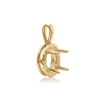 ITI NYC Round Rope Pendant in 14K Gold (4.00 mm - 12.00 mm)