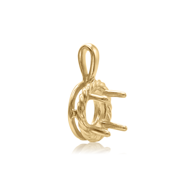 ITI NYC Round Rope Pendant in 14K Gold (4.00 mm - 10.00 mm)