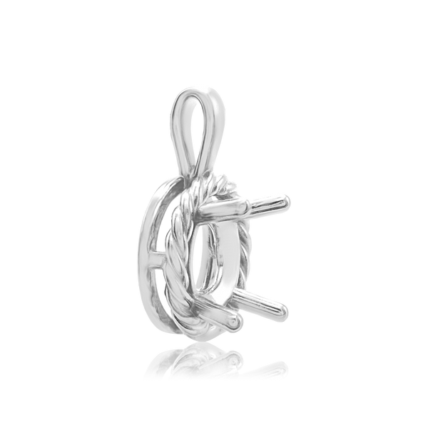 ITI NYC Round Rope Pendant in Sterling Silver (4.00 mm - 12.00 mm)