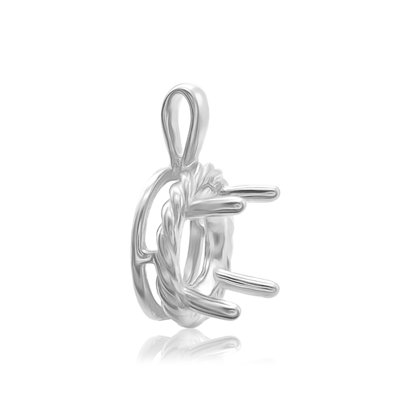 ITI NYC Round Rope Pendant in Sterling Silver (4.00 mm - 12.00 mm)