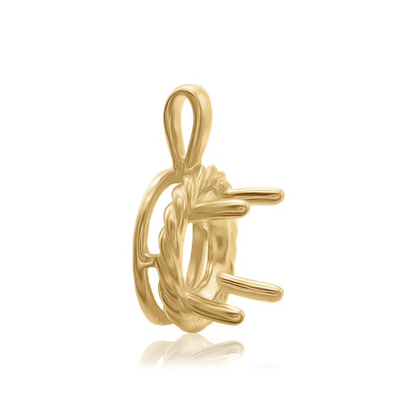 ITI NYC Round Rope Pendant in 14K Gold (4.00 mm - 12.00 mm)