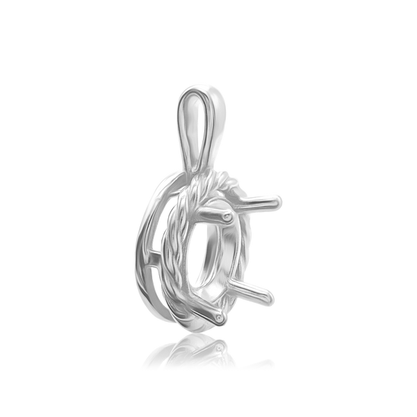 ITI NYC Round Rope Pendant in Sterling Silver (4.00 mm - 12.00 mm)