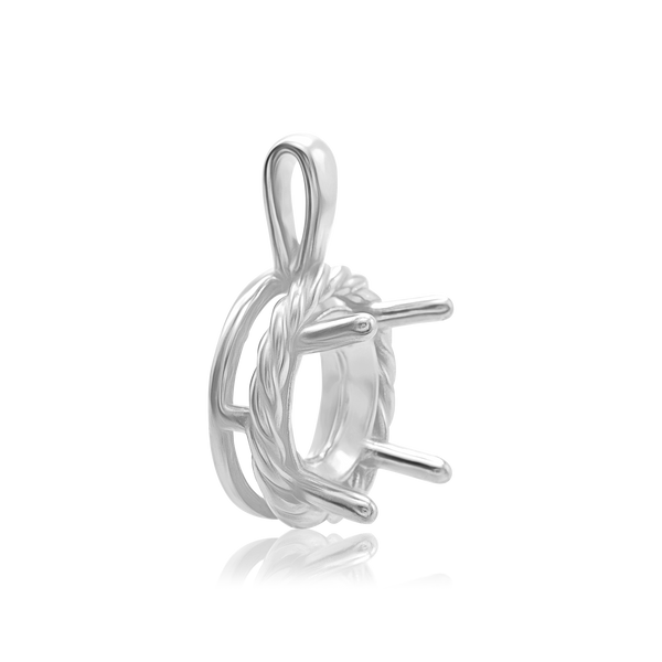 ITI NYC Round Rope Pendant in Sterling Silver (4.00 mm - 12.00 mm)