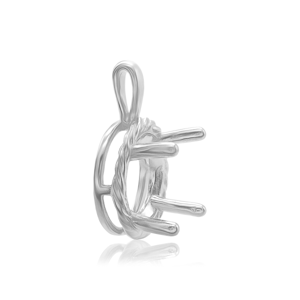 ITI NYC Round Rope Pendant in Sterling Silver (4.00 mm - 12.00 mm)