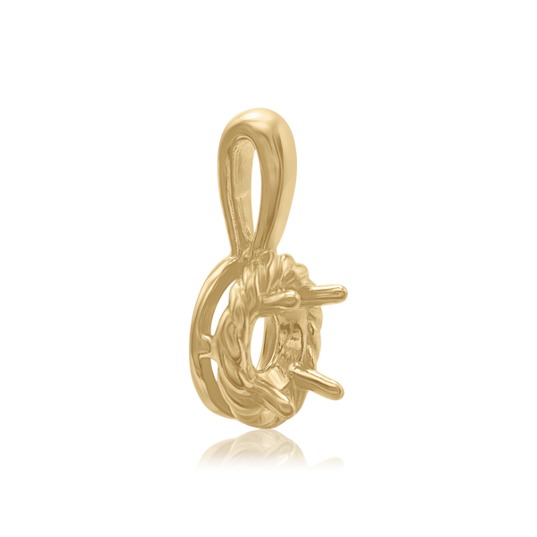 ITI NYC Round Rope Pendant in 14K Gold (4.00 mm - 10.00 mm)