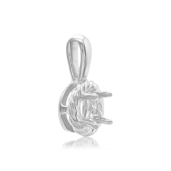 ITI NYC Round Rope Pendant in Sterling Silver (4.00 mm - 12.00 mm)