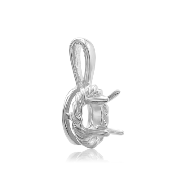 ITI NYC Round Rope Pendant in Sterling Silver (4.00 mm - 12.00 mm)