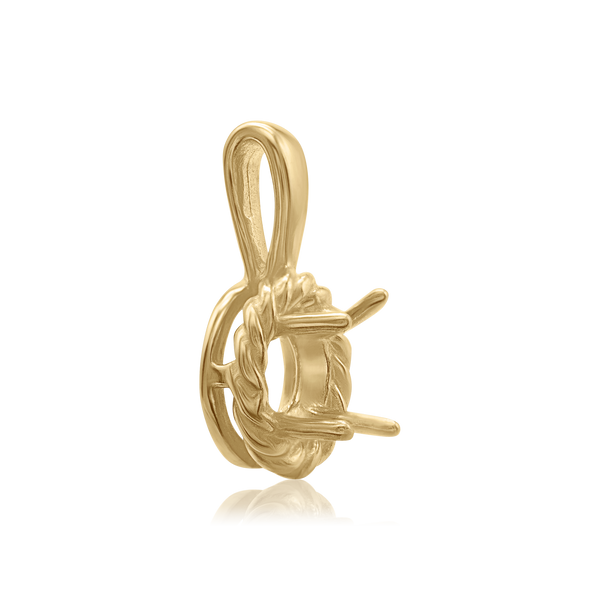 ITI NYC Round Rope Pendant in 14K Gold (4.00 mm - 12.00 mm)