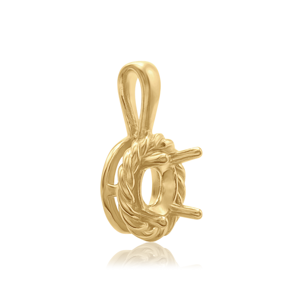 ITI NYC Round Rope Pendant in 14K Gold (4.00 mm - 12.00 mm)