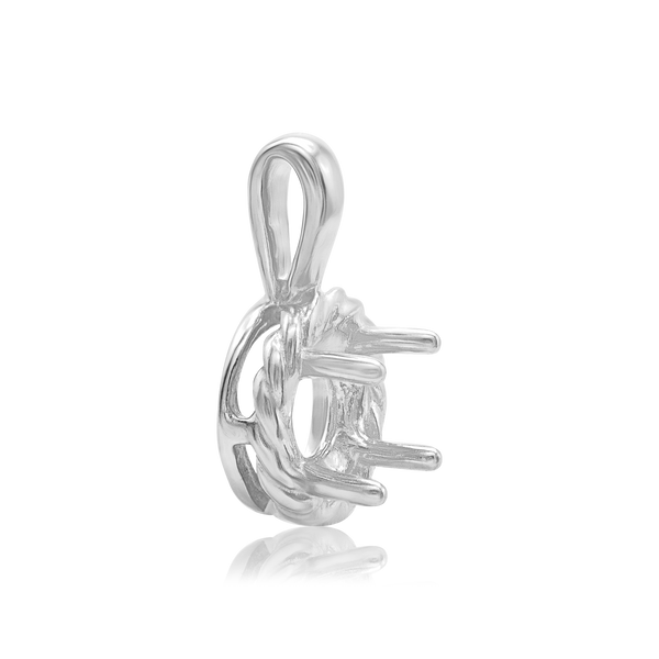 ITI NYC Round Rope Pendant in Sterling Silver (4.00 mm - 10.00 mm)