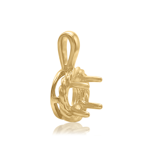 ITI NYC Round Rope Pendant in 14K Gold (4.00 mm - 12.00 mm)