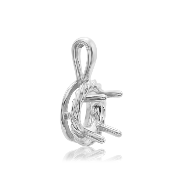 ITI NYC Round Rope Pendant in Sterling Silver (4.00 mm - 12.00 mm)