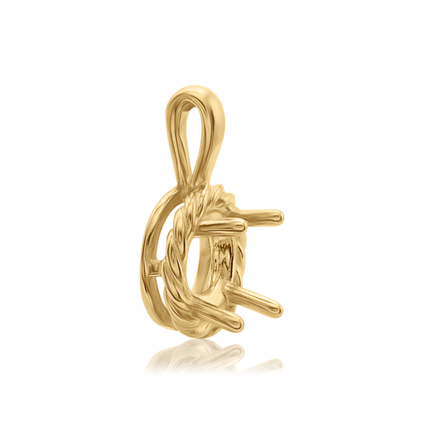 ITI NYC Round Rope Pendant in 14K Gold (4.00 mm - 12.00 mm)