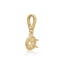 Load image into Gallery viewer, ITI NYC Round Four Prong Halo Pendant in 14K Gold (4.00 mm - 12.00 mm)
