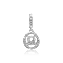 Load image into Gallery viewer, ITI NYC Round Four Prong Halo Pendant in Sterling Silver (4.00 mm - 12.00 mm)
