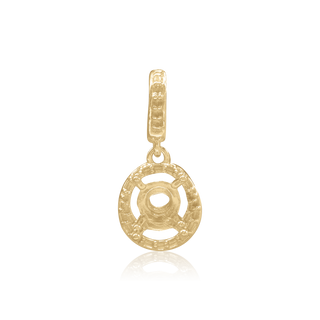 ITI NYC Round Four Prong Halo Pendant in 14K Gold (4.00 mm - 12.00 mm)