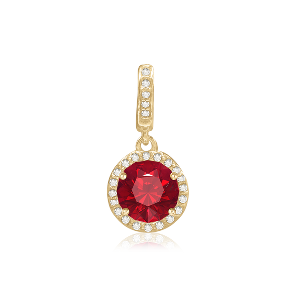 ITI NYC Round Four Prong Halo Pendant in 14K Gold (4.00 mm - 9.00 mm)