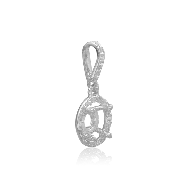 ITI NYC Round Four Prong Halo Pendant in 14K Gold (4.00 mm - 12.00 mm)