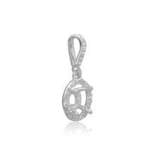 Load image into Gallery viewer, ITI NYC Round Four Prong Halo Pendant in 14K Gold (4.00 mm - 12.00 mm)
