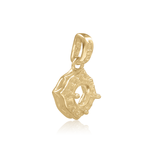 ITI NYC Round Decorative Four Prong Pendant in 14K Gold (5.20 mm - 12.00 mm)
