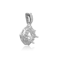 Load image into Gallery viewer, ITI NYC Round Decorative Four Prong Pendant in 14K Gold (5.20 mm - 12.00 mm)
