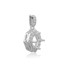 Load image into Gallery viewer, ITI NYC Round Decorative Four Prong Pendant in 14K Gold (5.20 mm - 12.00 mm)
