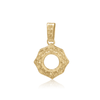 ITI NYC Round Decorative Four Prong Pendant in 14K Gold (5.20 mm - 12.00 mm)