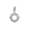 ITI NYC Round Decorative Four Prong Pendant in Sterling Silver (5.20 mm - 12.00 mm)