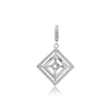 ITI NYC Square Cluster Fancy Pendant in Sterling Silver (4.00 mm - 10.00 mm)