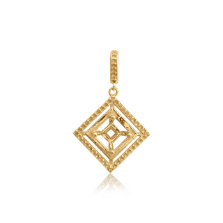 ITI NYC Square Cluster Fancy Pendant in 14K Gold (4.00 mm - 10.00 mm)