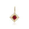 ITI NYC Square Cluster Fancy Pendant in 14K Gold (4.00 mm - 10.00 mm)